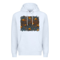 White tooled leather fall background Premium Hoodie - RanaPortraitStore