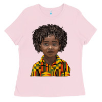 Bubblegum Pink black boy Ladies Tee - BarkalooDesign