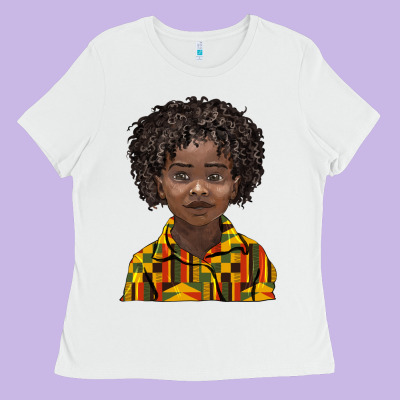Black Boy Ladies Tee Designed By Barkaloodesign