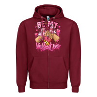 Burgundy be my valentine light skinned girl sneakers Zipper Hoodie - RanaPortraitStore