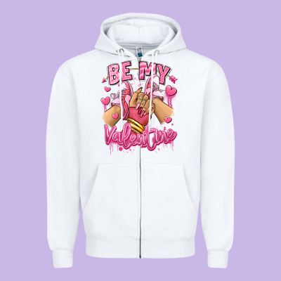Zipper Hoodie be my valentine light skinned girl sneakers