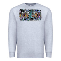 Heather Grey girl mama Premium Sweatshirt - SublimationCraftShop