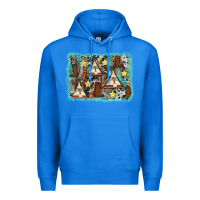 True Royal tribe tent western background Premium Hoodie - AdoDesignShop