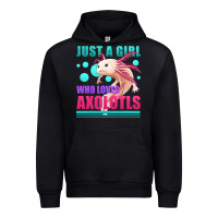 Black just a girl who loves axolotls Urban Hoodie - Jasminsmagicworld