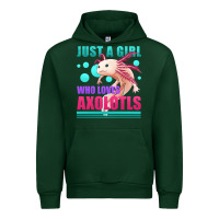 Forest Green just a girl who loves axolotls Urban Hoodie - Jasminsmagicworld