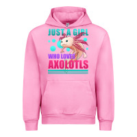 Fuchsia Pink just a girl who loves axolotls Urban Hoodie - Jasminsmagicworld