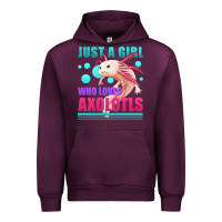 Mauve Wine just a girl who loves axolotls Urban Hoodie - Jasminsmagicworld