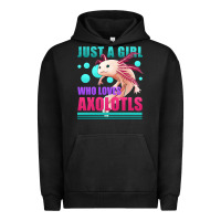 Pigment Black just a girl who loves axolotls Urban Hoodie - Jasminsmagicworld