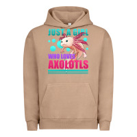 Pigment Burro just a girl who loves axolotls Urban Hoodie - Jasminsmagicworld