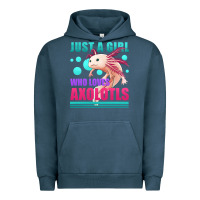 Pigment Midnight Navy just a girl who loves axolotls Urban Hoodie - Jasminsmagicworld