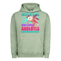 Pigment Oil Green just a girl who loves axolotls Urban Hoodie - Jasminsmagicworld