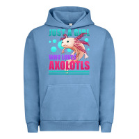 Pigment Pebble Blue just a girl who loves axolotls Urban Hoodie - Jasminsmagicworld