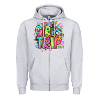 Heather Grey girls trip 2024 Zipper Hoodie - RanaPortraitStore