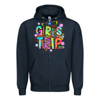 Navy girls trip 2024 Zipper Hoodie - RanaPortraitStore