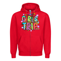 Red girls trip 2024 Zipper Hoodie - RanaPortraitStore
