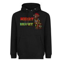 Black merry and bright labrador Heavyweight Hoodie - RanaPortraitStore