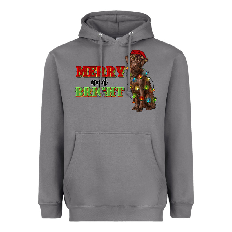 Merry And Bright Labrador Heavyweight Hoodie by RanaPortraitStore | Teevron