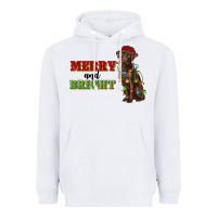 White merry and bright labrador Heavyweight Hoodie - RanaPortraitStore