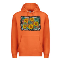 Carrot leather sunflower background Premium Hoodie - AdoDesignShop