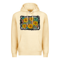 Pina Colada leather sunflower background Premium Hoodie - AdoDesignShop