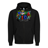 Black pura vida costa rica rana Zipper Hoodie - RanaPortraitStore