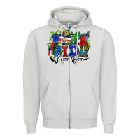 Dove Grey pura vida costa rica rana Zipper Hoodie - RanaPortraitStore