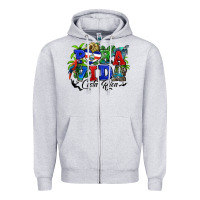 Heather Grey pura vida costa rica rana Zipper Hoodie - RanaPortraitStore