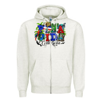 Oatmeal Heather pura vida costa rica rana Zipper Hoodie - RanaPortraitStore