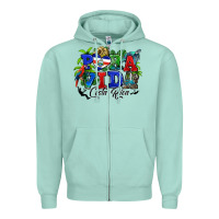 Seafoam pura vida costa rica rana Zipper Hoodie - RanaPortraitStore