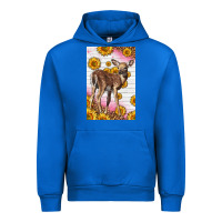 Cobalt Western Cute Baby Deer Fawn Urban Hoodie - LillyAllenDesigns