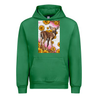 Emerald Western Cute Baby Deer Fawn Urban Hoodie - LillyAllenDesigns