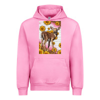Fuchsia Pink Western Cute Baby Deer Fawn Urban Hoodie - LillyAllenDesigns