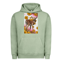 Pigment Oil Green Western Cute Baby Deer Fawn Urban Hoodie - LillyAllenDesigns