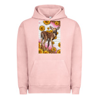 Pigment Salmon Western Cute Baby Deer Fawn Urban Hoodie - LillyAllenDesigns