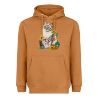 Meerkat siberian cat sunflower and gemstone Heavyweight Hoodie - texasbilliewilder