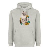 Moon Dust siberian cat sunflower and gemstone Heavyweight Hoodie - texasbilliewilder