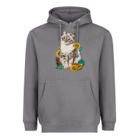 Storm siberian cat sunflower and gemstone Heavyweight Hoodie - texasbilliewilder
