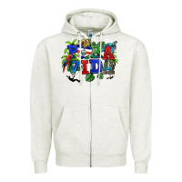 Oatmeal Heather pura vida costa rica Zipper Hoodie - RanaPortraitStore