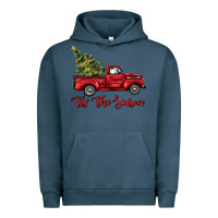 Pigment Midnight Navy tis the season Urban Hoodie - BarkalooDesign