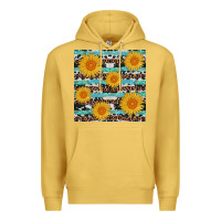 Antique Gold sunflower western seamless Premium Hoodie - AdoDesignShop