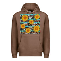 Chestnut sunflower western seamless Premium Hoodie - AdoDesignShop