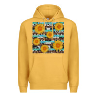 Mustard sunflower western seamless Premium Hoodie - AdoDesignShop