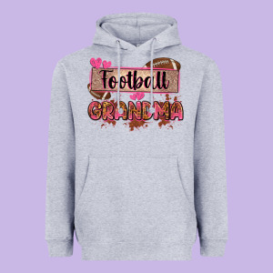 Football Grandma With Leopard Heavyweight Hoodie Designed By Zillion Design Studio