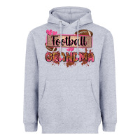 Heather Grey football grandma with leopard Heavyweight Hoodie - Zillion Design Studio