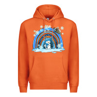 Carrot winter   rainbow and snowman Premium Hoodie - AdoDesignShop