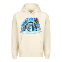 Sandshell winter   rainbow and snowman Premium Hoodie - AdoDesignShop
