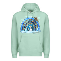 Winter   Rainbow And Snowman Premium Hoodie | Teevron