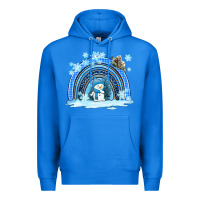 True Royal winter   rainbow and snowman Premium Hoodie - AdoDesignShop