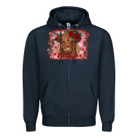 Navy be mine cow Zipper Hoodie - RanaPortraitStore