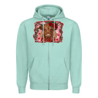 Seafoam be mine cow Zipper Hoodie - RanaPortraitStore